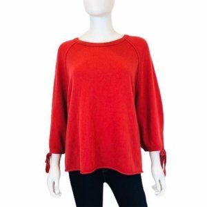 Velvet by Graham & Spencer Sweater Women Size XL Red Cashmere Crew Neck Pullover